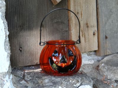 foto: Skleněný svícen HALLOWEEN DÝNĚ