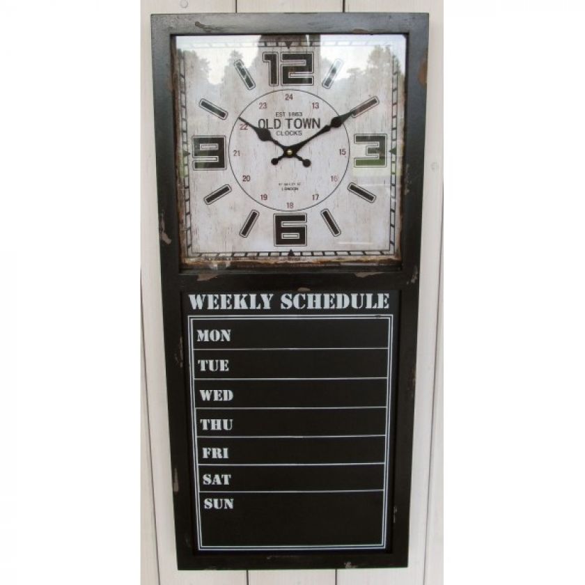 foto: Kovové nástěnné hodiny s TABULÍ