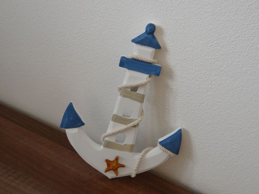 Námořnická dekorace KOTVA MAJÁK 25 cm