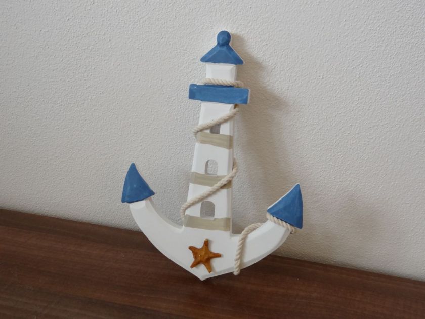 Námořnická dekorace KOTVA MAJÁK 25 cm