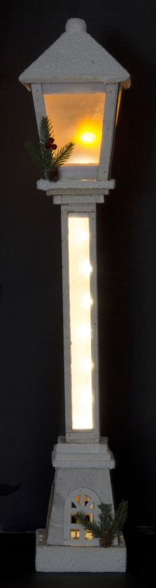 Dřevěná LED Lucerna, lampa BÍLÁ