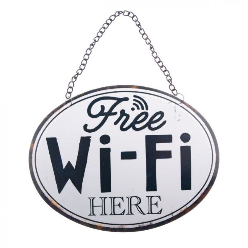 Plechová cedule WIFI