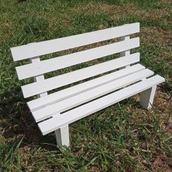 Dřevěná lavička DEKORAČNÍ bílá