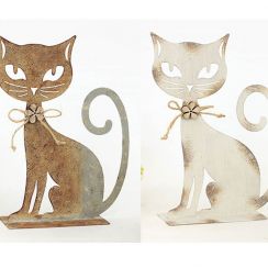 foto: Kovová KOČKA sedící 17 cm
