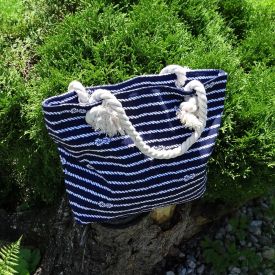 foto: Textilní taška, kabelka MODRÁ lana