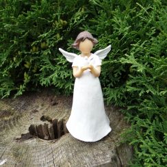 foto: Dekorační anděl s holubicí 14 cm