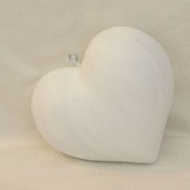 foto: Dřevěné srdce velké bílé