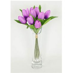 foto: Pugét tulipánů 9 ks FIALOVÁ