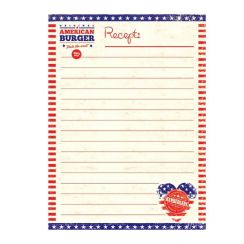 foto: A5 volné listy na recepty AMERICAN BURGER