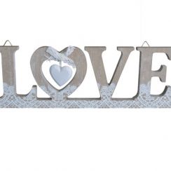 foto: Dřevěný obraz nápis LOVE 28 cm