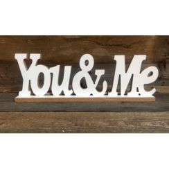 foto: Dřevěný nápis YOU AND ME 39 cm