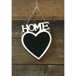 foto: Dřevěná tabulka tvar srdce HOME
