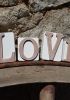 foto: Dřevěný nápis kostky LOVE 17 cm