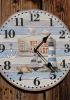 foto: Dřevěné nástěnné hodiny MAJÁK MODRÝ