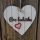foto: Srdce dřevěné s nápisem "Pro babičku"
